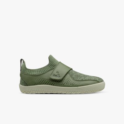 Vivobarefoot Kids' Primus Knit Wool Sneakers - Botanical Green USA [SFD139456]